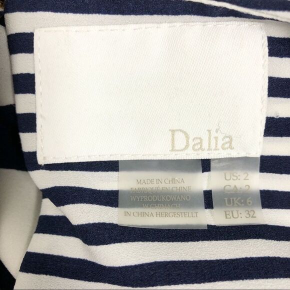 Dalia Navy & White Stripe Shift Dress size 2 - Picture 6 of 8